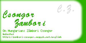 csongor zambori business card