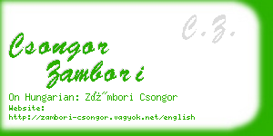 csongor zambori business card